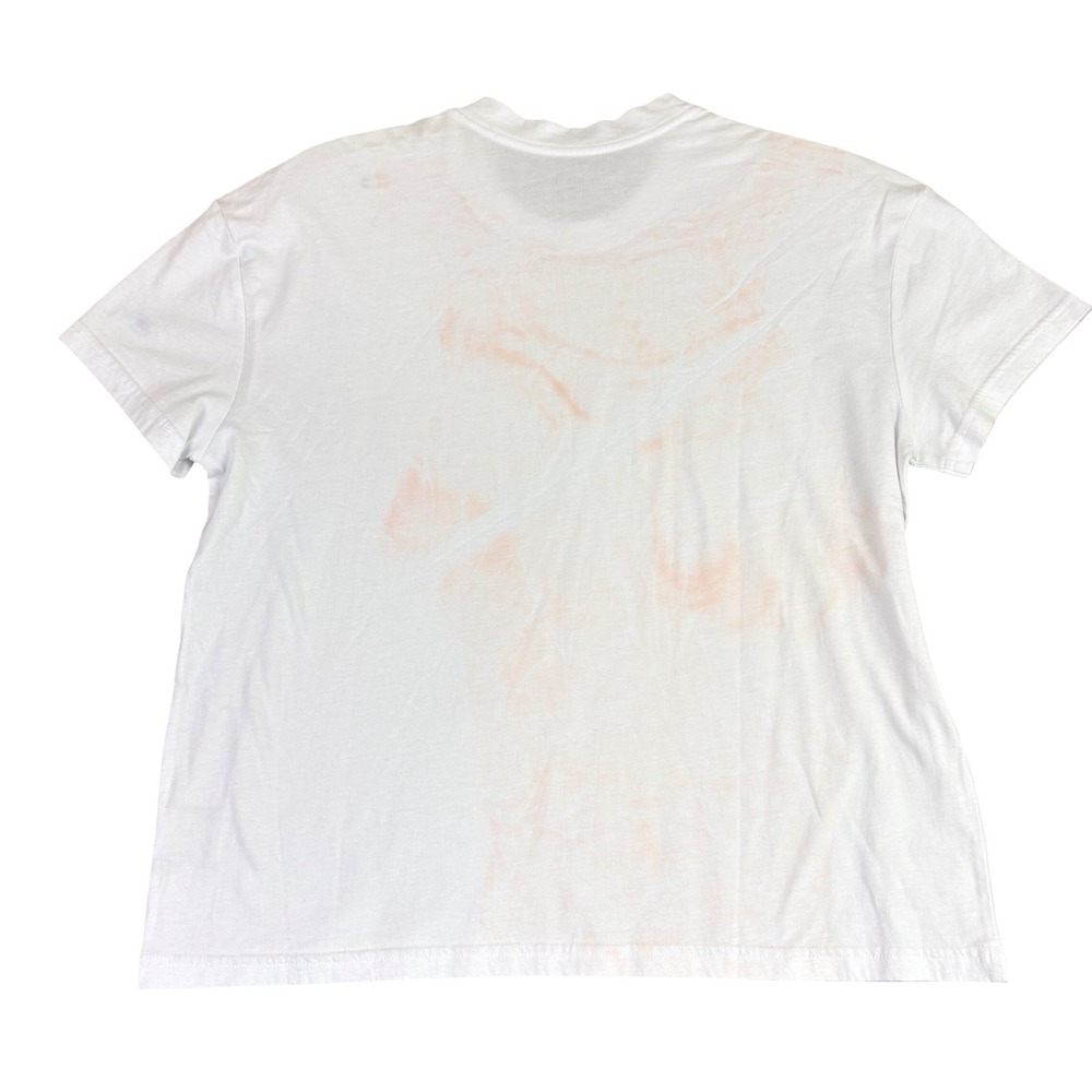 Calme by Johnny Was XS White Light Tie Dye Short Sleeve Boxy Crewneck T-Shirt‎